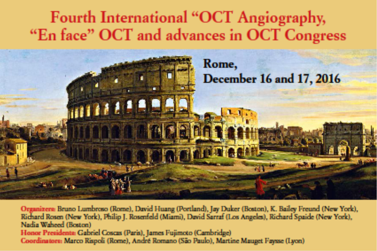 Fourth International OCT Angiography - En face OCT and advances in OCT Congress